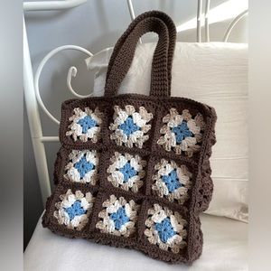 Brown Crochet Tote